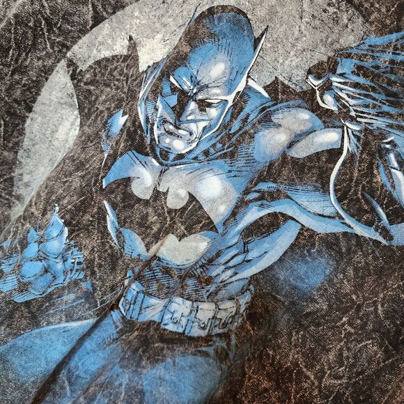 Vintage 1990s Batman Black Acid Wash DC Comics Reversible to Catwomen Shirt 2XL - Picture 5 of 16